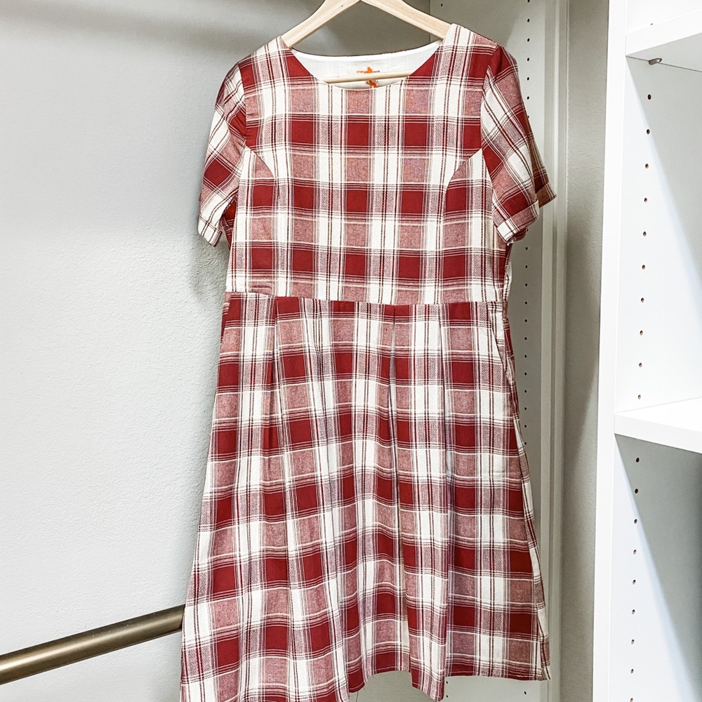 Orange Creek Plaid Dress